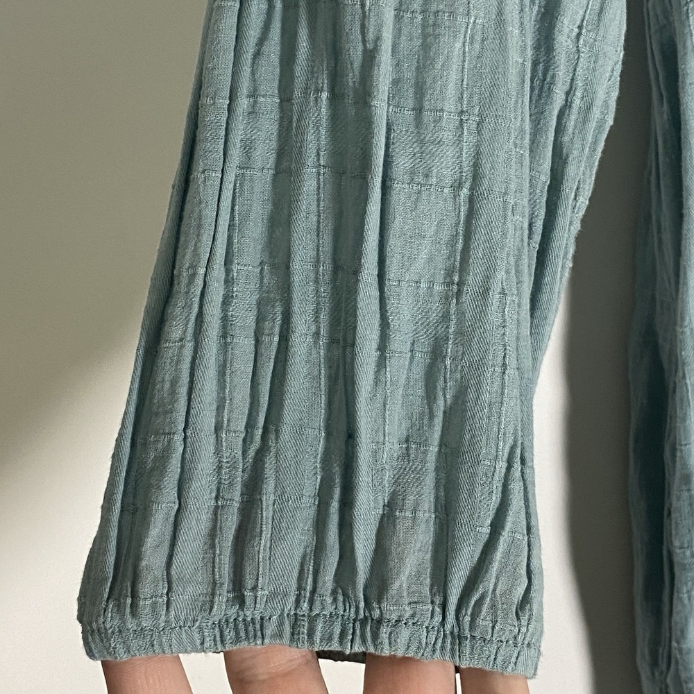 Knox Rose Dress Womens Small Blue Embroidered 3/4 Sleeve Tunic Boho Pockets Tier - Picture 5 of 15